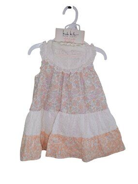 New Nicole Miller New York Girl's Floral Cottagecore Tiered Dress Set Size 24M